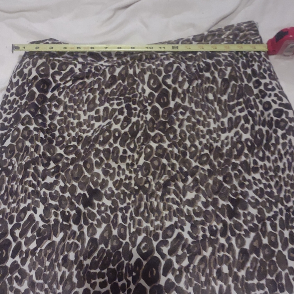 Loft plus size 16‎ leopard print mini skirt slit up the bottom - Picture 7 of 7